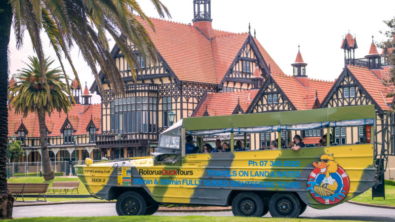 Ride in an authentic World War II amphibious 'Duck' while getting a fantastic introduction to Rotorua and it's unique history and attractions. 